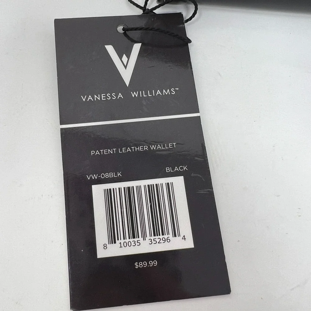 Vanessa Williams Black‎ Patent Leather Wallet NEW With Tag